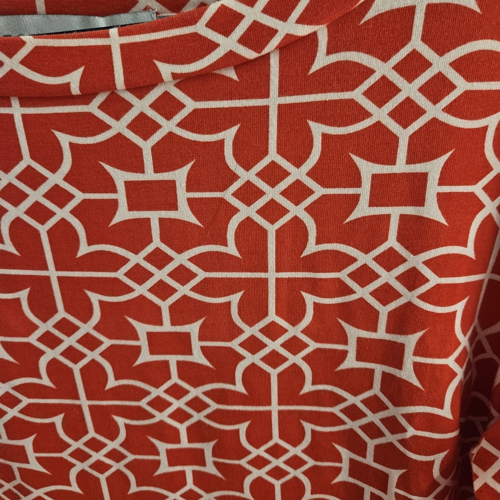 Orange Geometric Pattern Dress - image 4